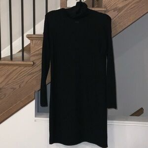 Elegant Black Turtleneck Dress